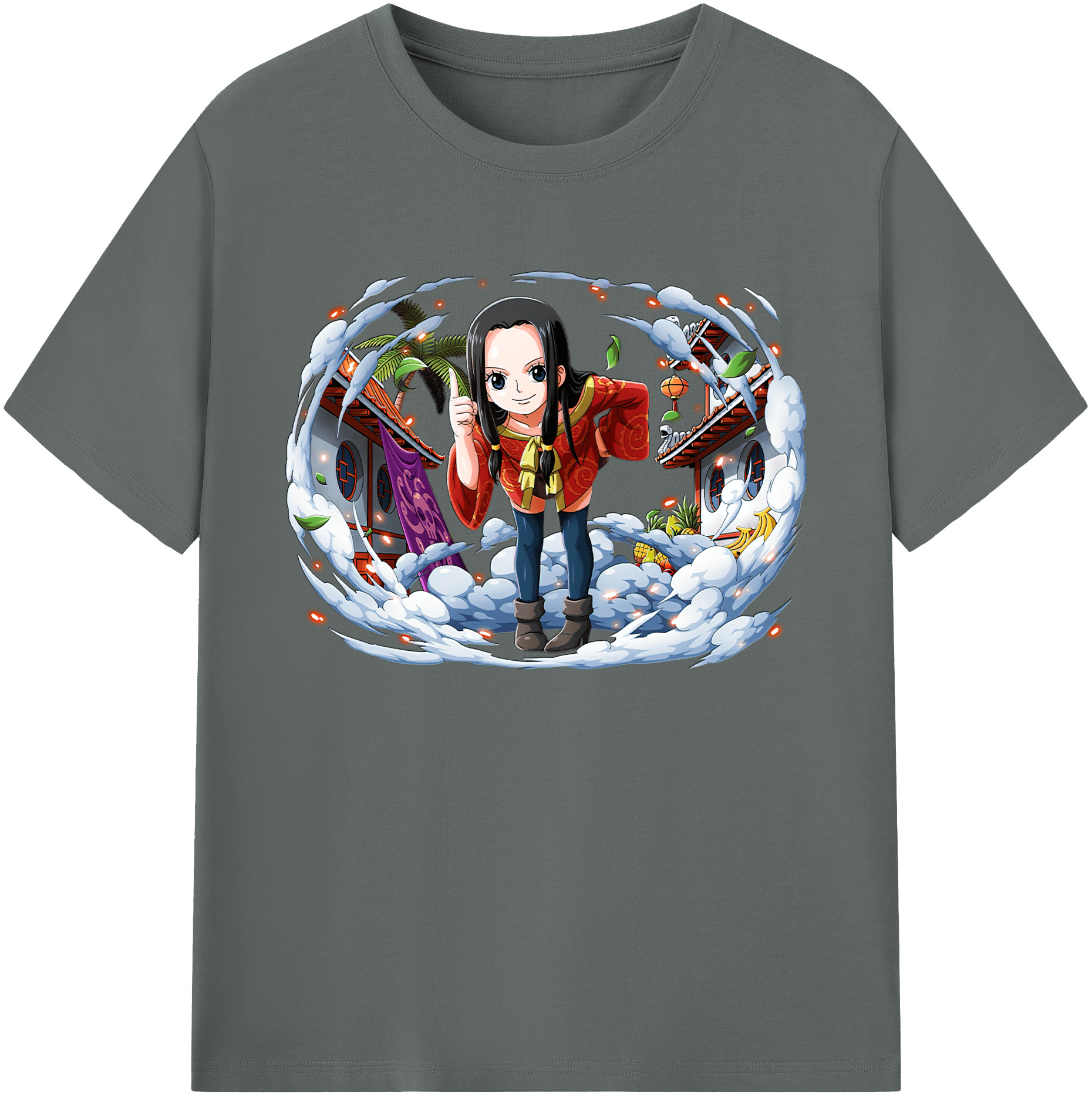 ワンピース ボア・ハンコック ONE PIECE Boa·Hancock 綿100％ メンズ半袖Tシャツ｜肌触りやわらか＆通気性